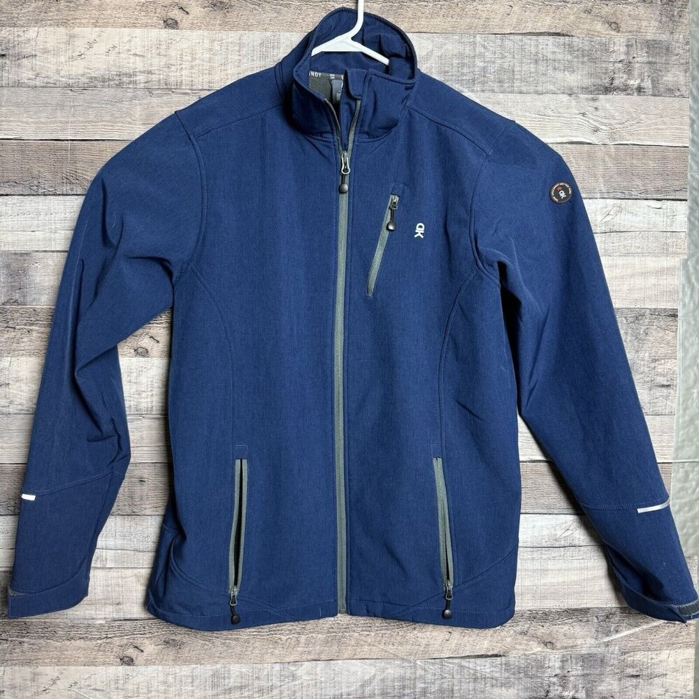 Little Donkey Andy Men's Full Zip Softshell Jacket Long Sleeve Sz M Blue